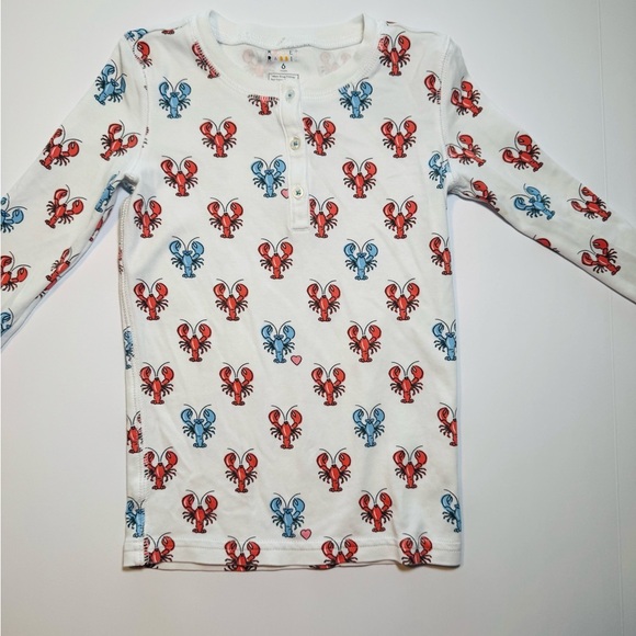 Roller Rabbit Kids Blue Lobster Pajama Top Size 6 - Picture 3 of 4
